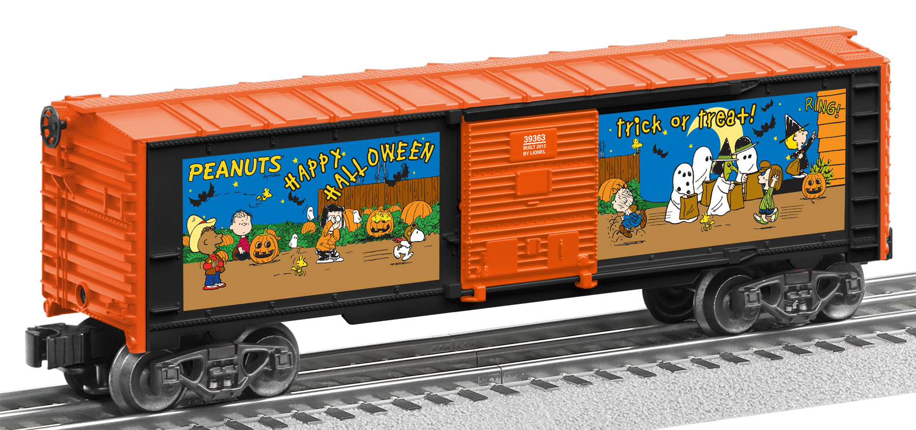lionel peanuts halloween train set